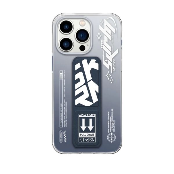 Skinarma Cosmo Cover With Grip Stand For iPhone 15 Pro Max | Blue Skinarma Cosmo Cover With Grip Stand For iPhone 15 Pro Max | Blue